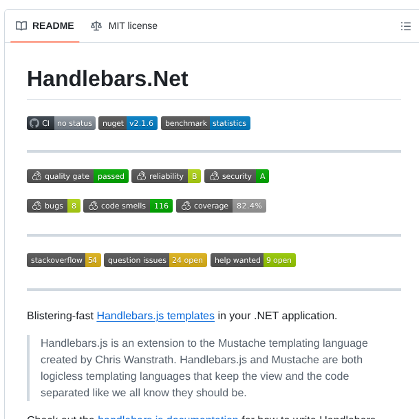 Handlebars Net Handlebars.net screenshot