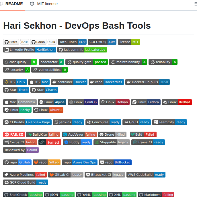 Harisekhon Devops Bash Tools screenshot