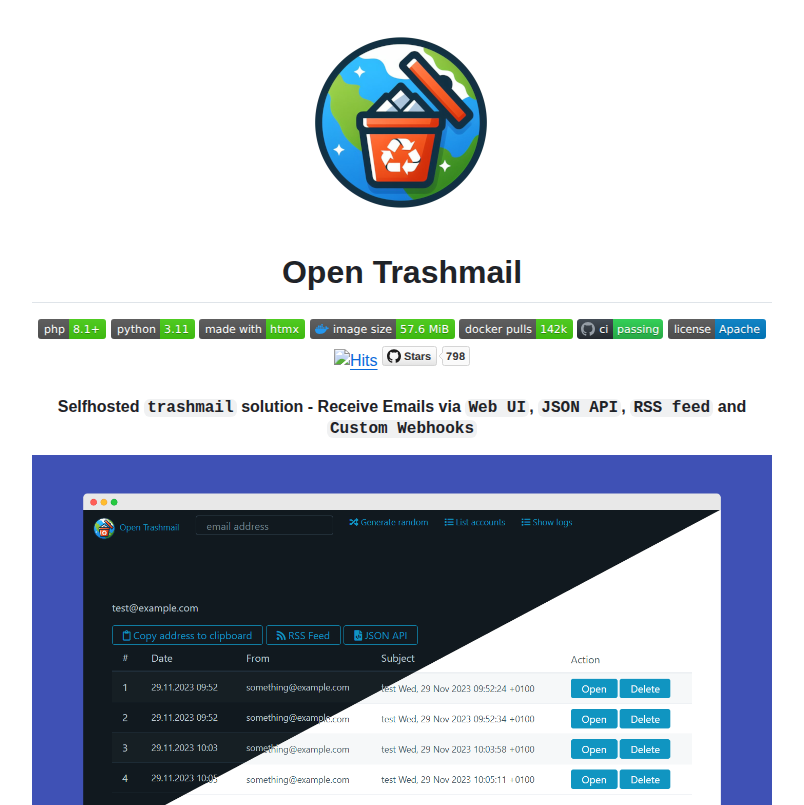 Hascheksolutions Opentrashmail screenshot