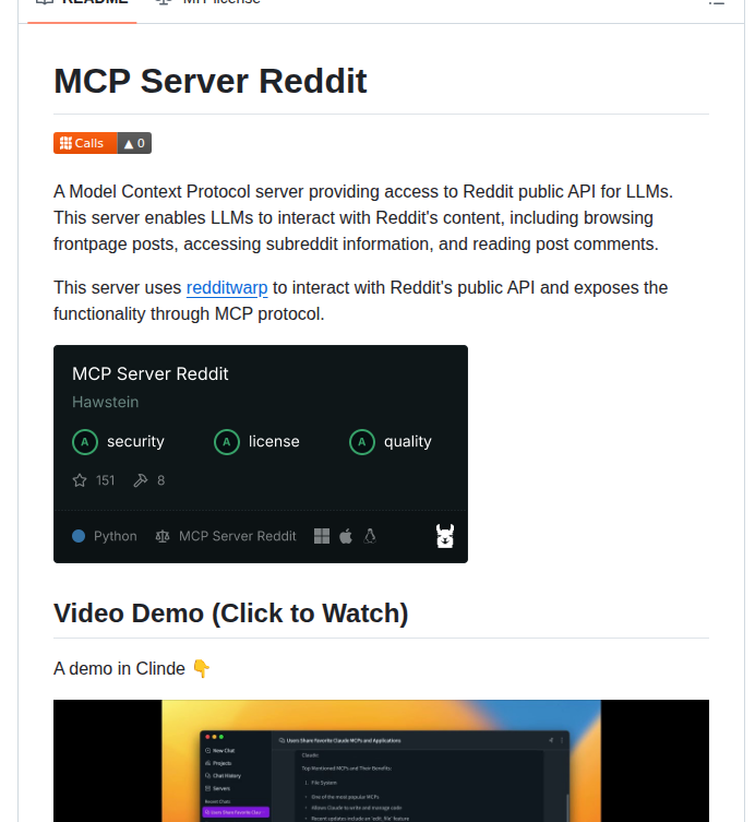 Hawstein Mcp Server Reddit screenshot