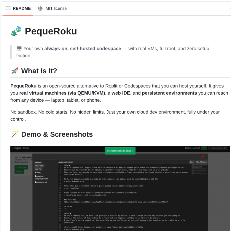 Hectorpulido Pequeroku screenshot