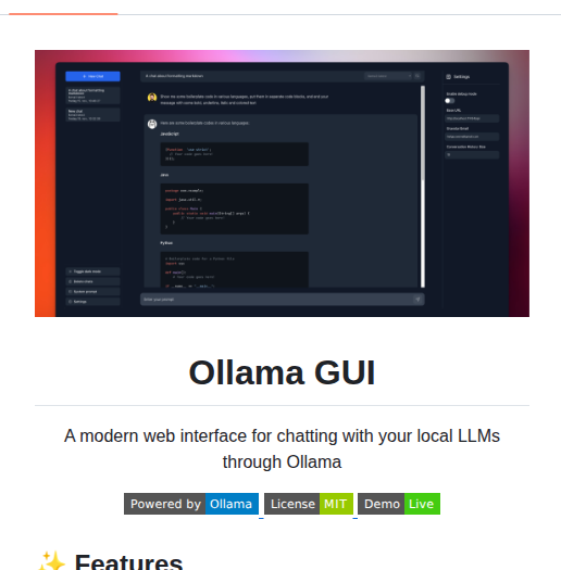 Helgesverre Ollama Gui screenshot