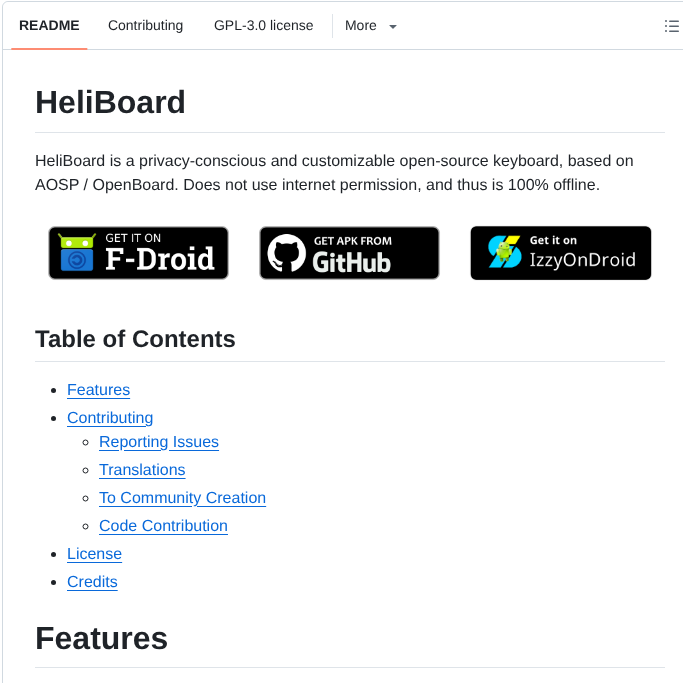Helium314 Heliboard screenshot