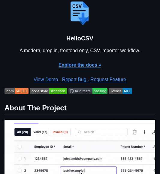 Hellocsv Hellocsv screenshot