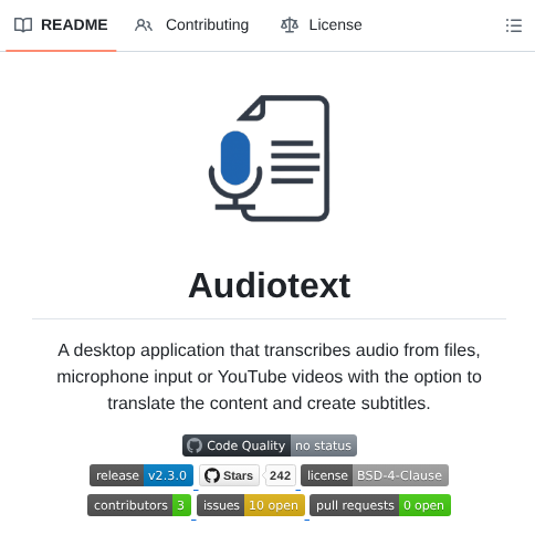 Henestrosadev Audiotext screenshot