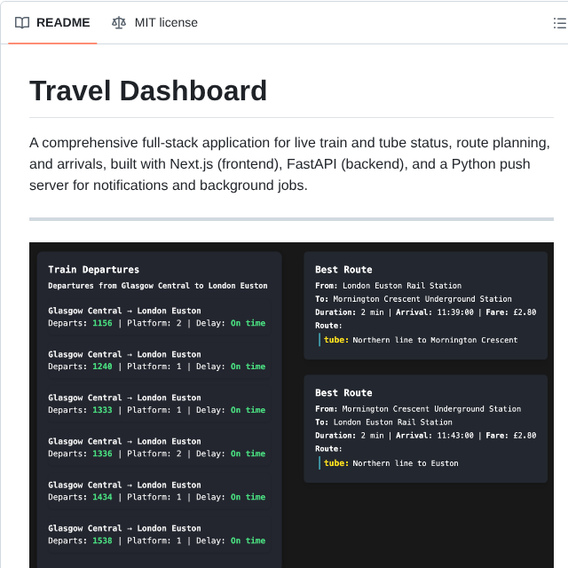 Henrypenton Train_dashboard screenshot