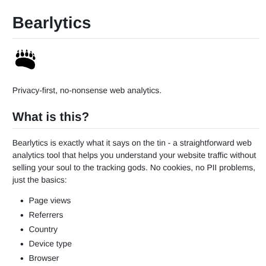 Hermanmartinus Bearlytics screenshot