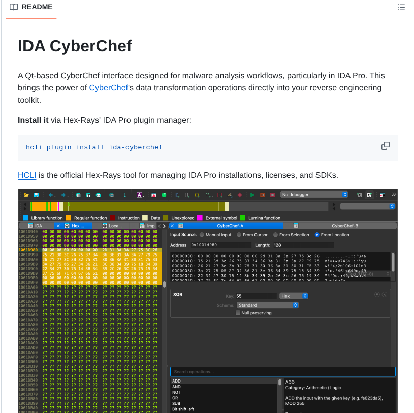 Hexrayssa Ida Cyberchef screenshot