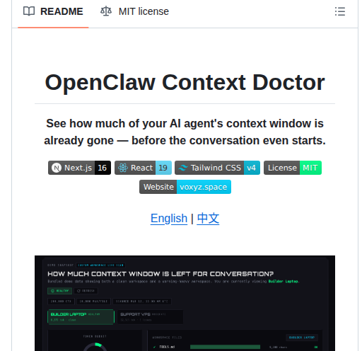 Heyvhuang Openclaw Context Doctor screenshot
