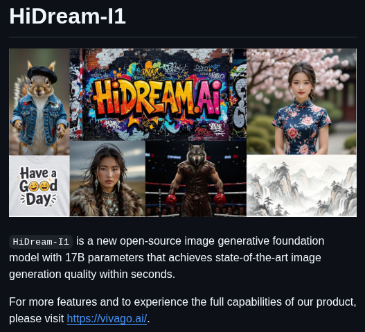 Hidream Ai Hidream I1 screenshot