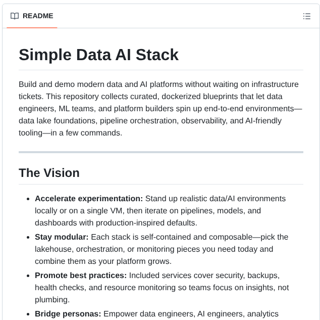 Hottechstack Simple Dataengineering Ai Stack screenshot