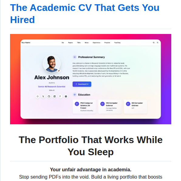 Hugoblox Hugo Theme Academic Cv screenshot