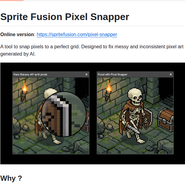 Hugo Dz Spritefusion Pixel Snapper screenshot