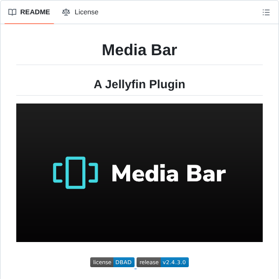 Iamparadox27 Jellyfin Plugin Media Bar screenshot