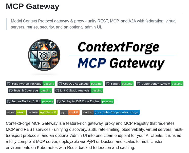 Ibm Mcp Context Forge screenshot