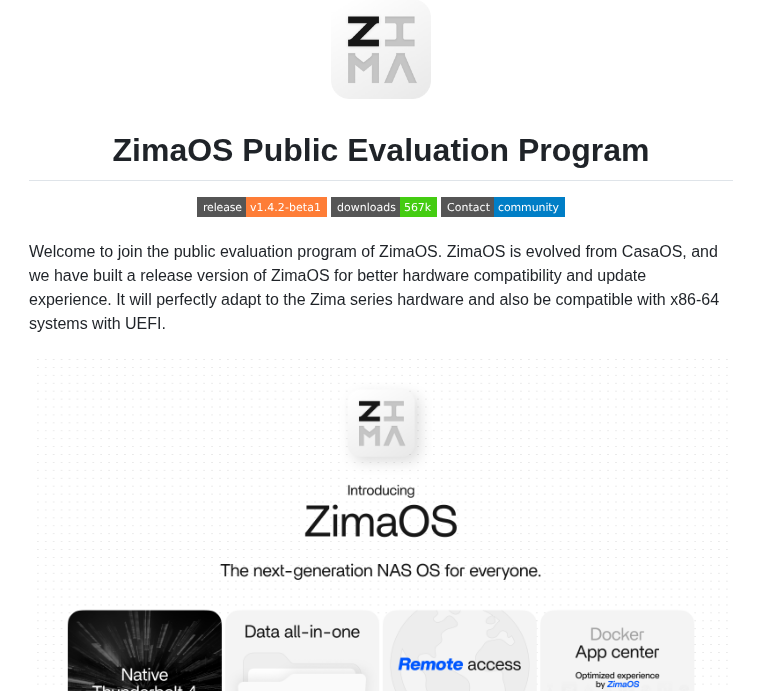 Icewhaletech Zimaos screenshot