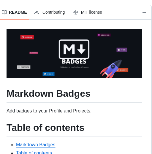 Ileriayo Markdown Badges screenshot