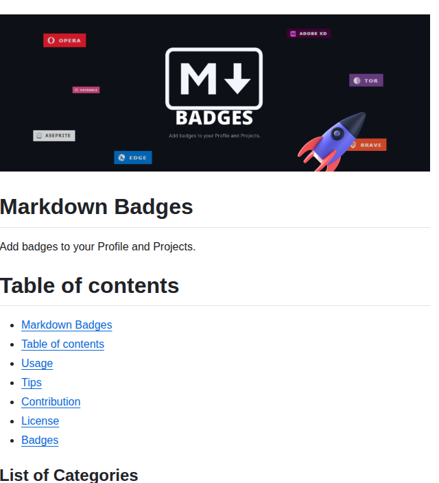 Ileriayo Markdown Badges screenshot