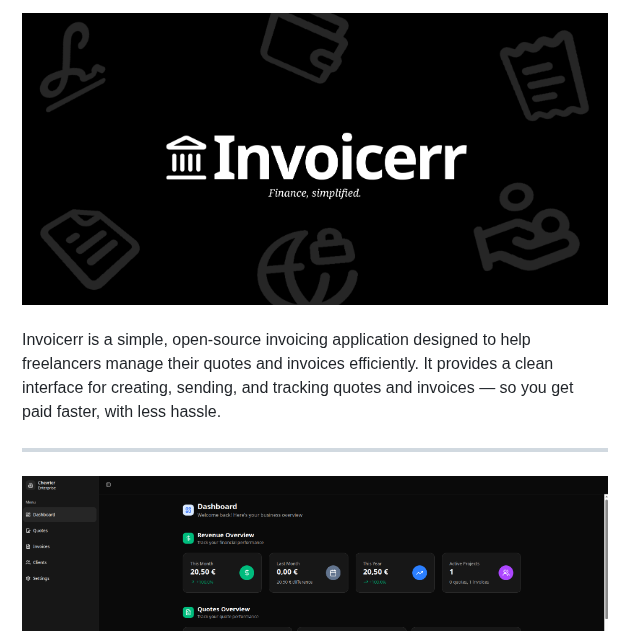 Impre Visible Invoicerr screenshot