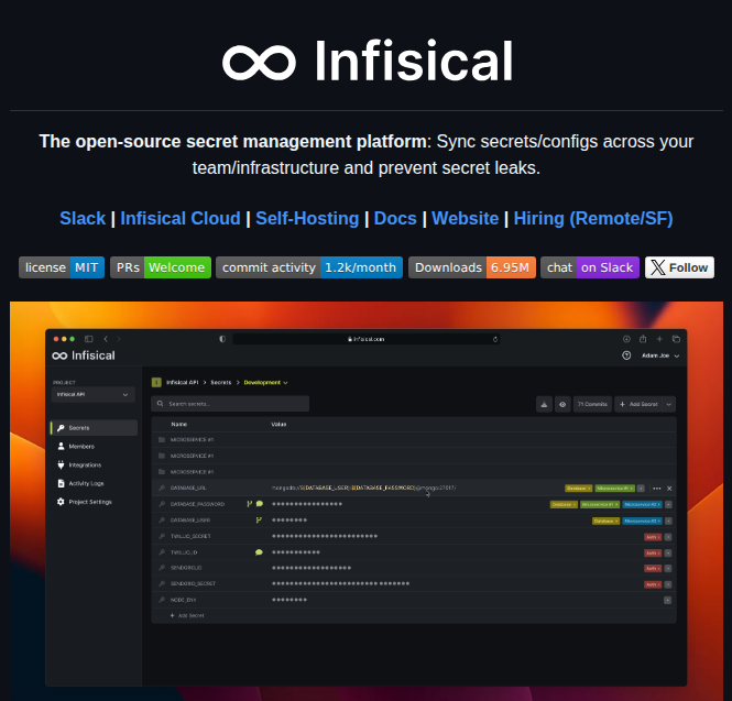 Infisical Infisical screenshot