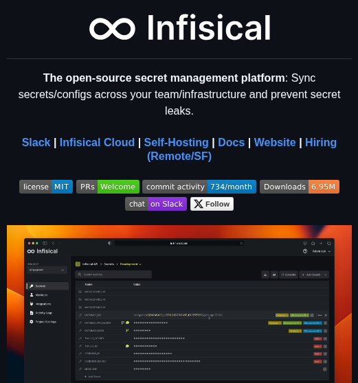 Infisical Infisical screenshot