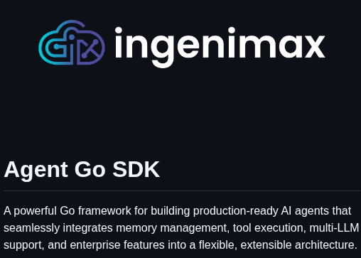 Ingenimax Agent Sdk Go screenshot