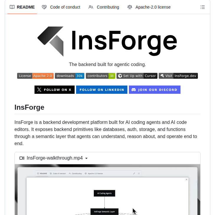 Insforge Insforge screenshot