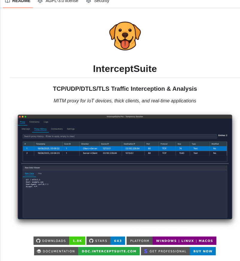 Interceptsuite Interceptsuite screenshot