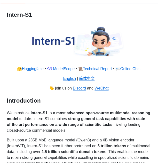 Internlm Intern S1 screenshot