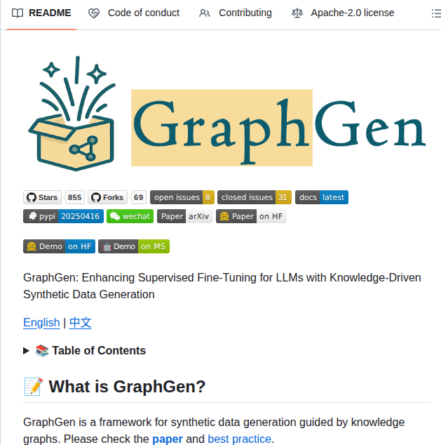 Internscience Graphgen screenshot