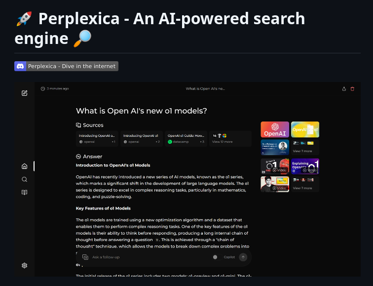 Itzcrazykns Perplexica screenshot