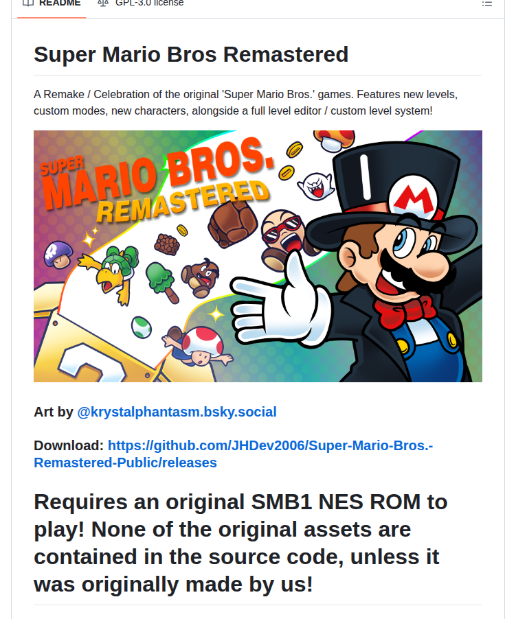 Jhdev2006 Super Mario Bros. Remastered Public screenshot