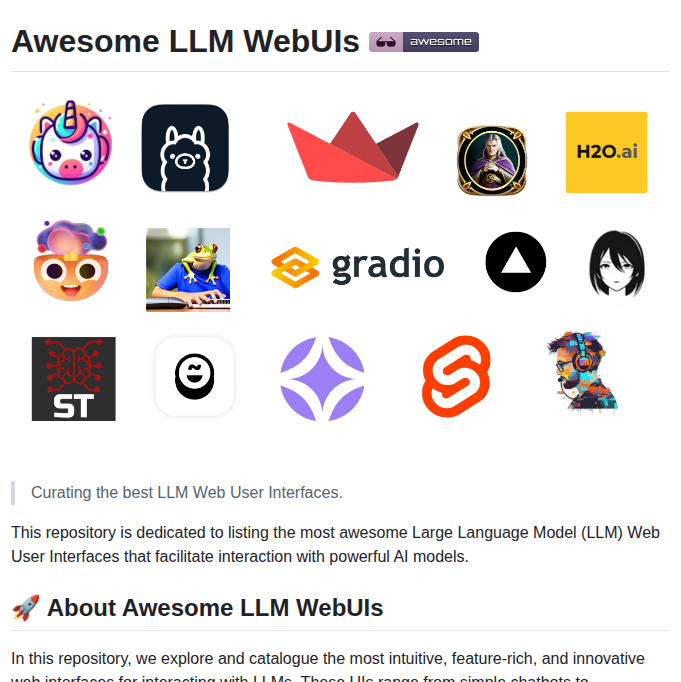 Jshollaj Awesome Llm Web Ui screenshot