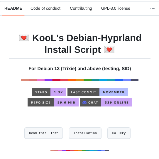 Jakoolit Debian Hyprland screenshot