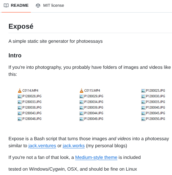 Jack000 Expose screenshot