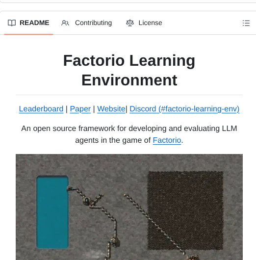 Jackhopkins Factorio Learning Environment screenshot