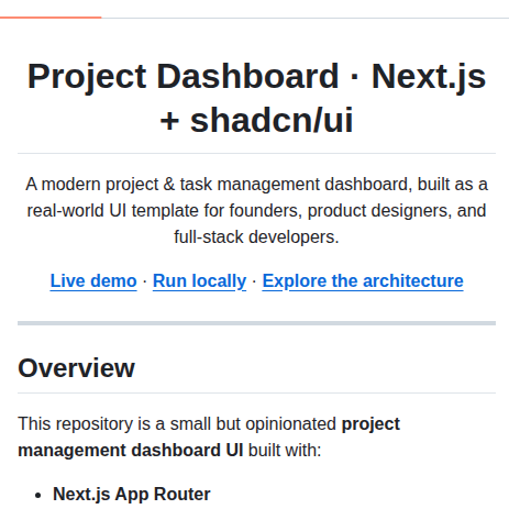Jason Uxui Project Dashboard screenshot