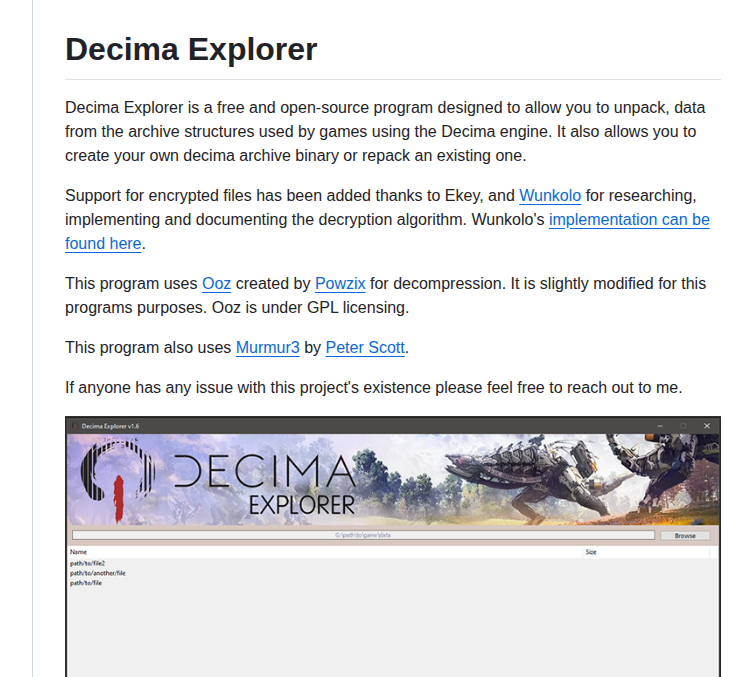 Jayveer Decima Explorer screenshot