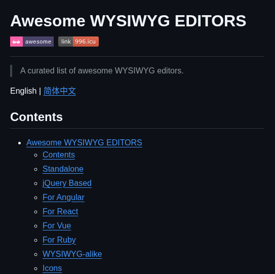 Jefmari Awesome Wysiwyg Editors screenshot