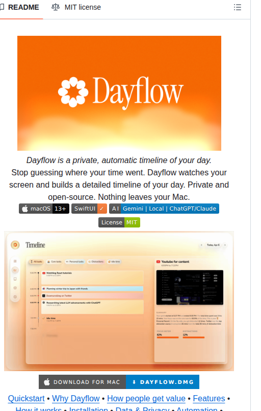 Jerryzliu Dayflow screenshot