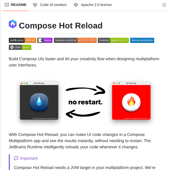 Jetbrains Compose Hot Reload screenshot