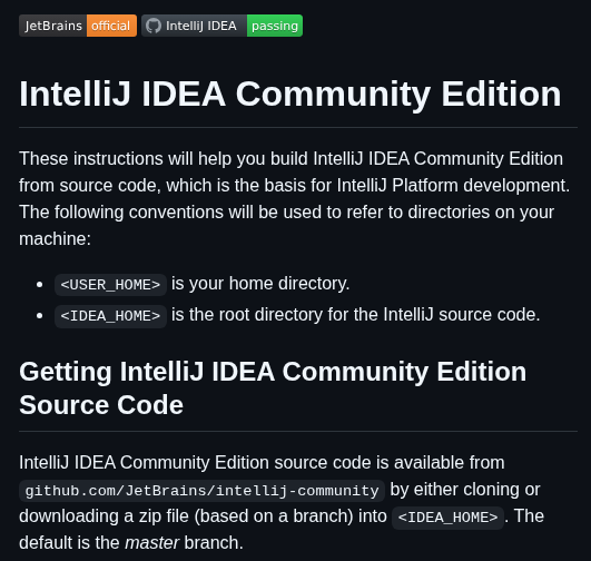 Jetbrains Intellij Community screenshot