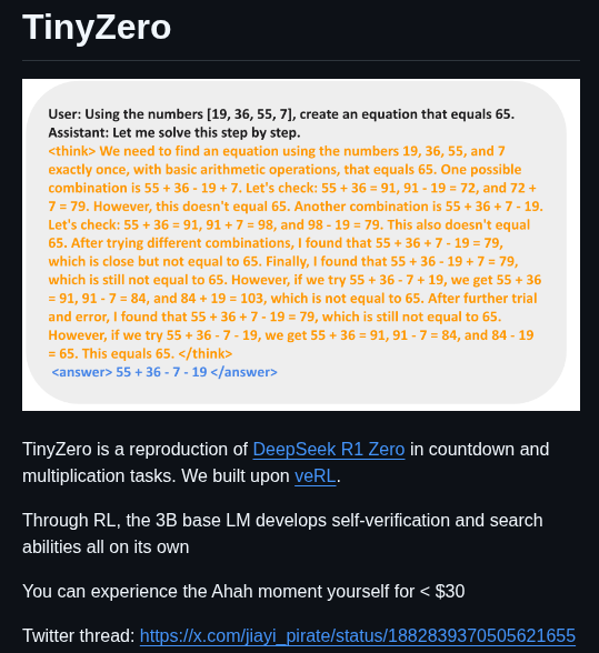 Jiayi Pan Tinyzero screenshot