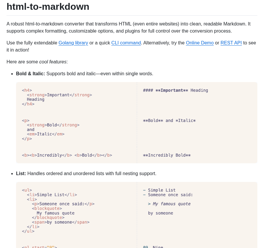 Johanneskaufmann Html To Markdown screenshot
