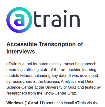 Juergenfleiss Atrain screenshot