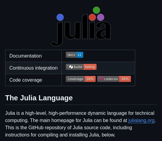Julialang Julia screenshot