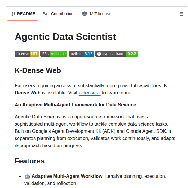 K Dense Ai Agentic Data Scientist screenshot