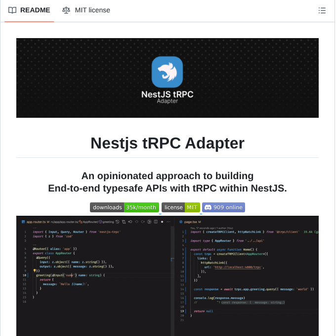 Kevinedry Nestjs Trpc screenshot