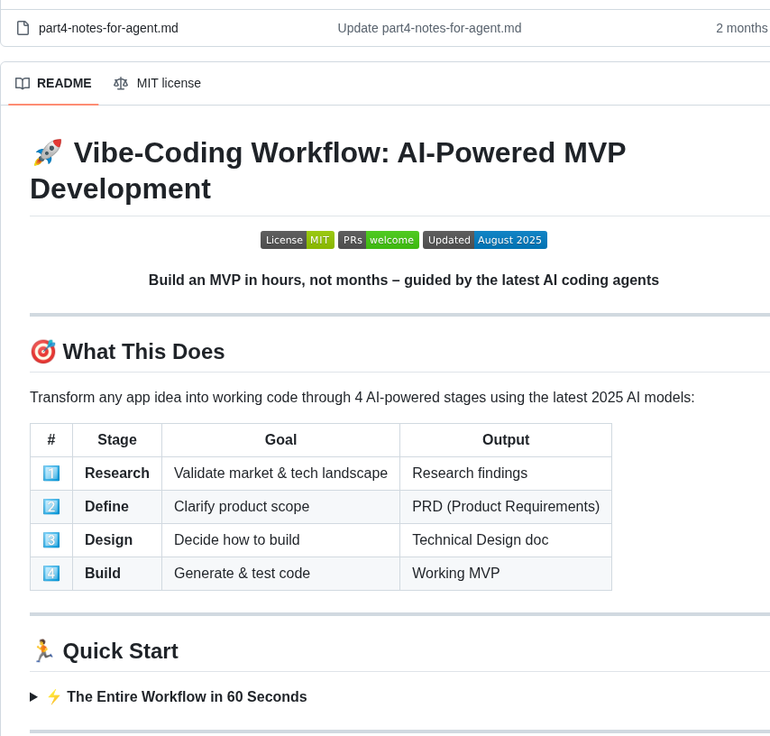 Khazp Vibe Coding Prompt Template screenshot