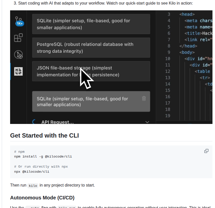 Kilo Org Kilocode screenshot